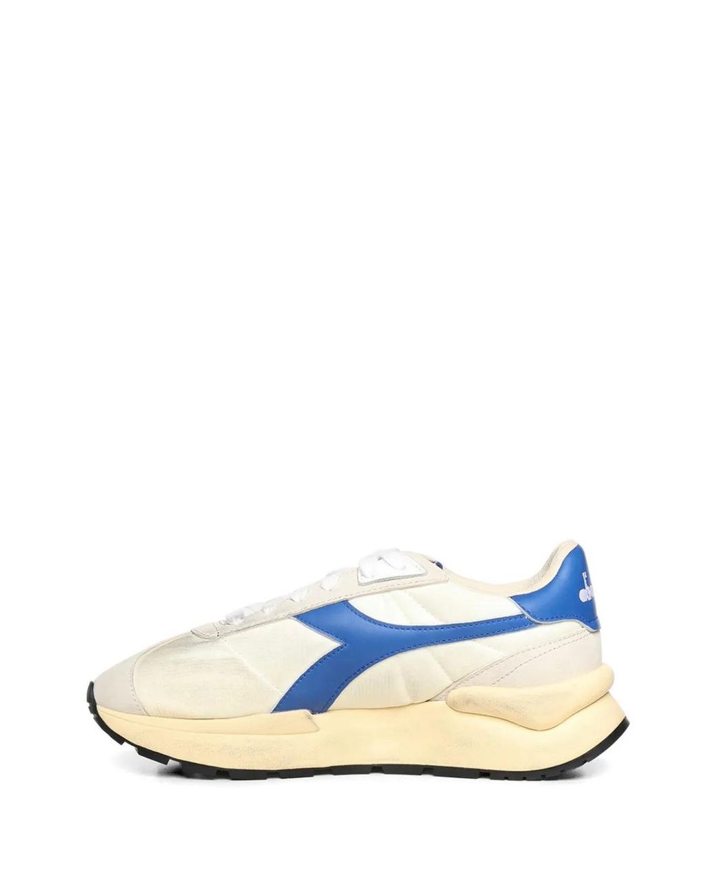 Diadora Blue Mercury Elite Sprint Lace-Up Leather Sneakers for men