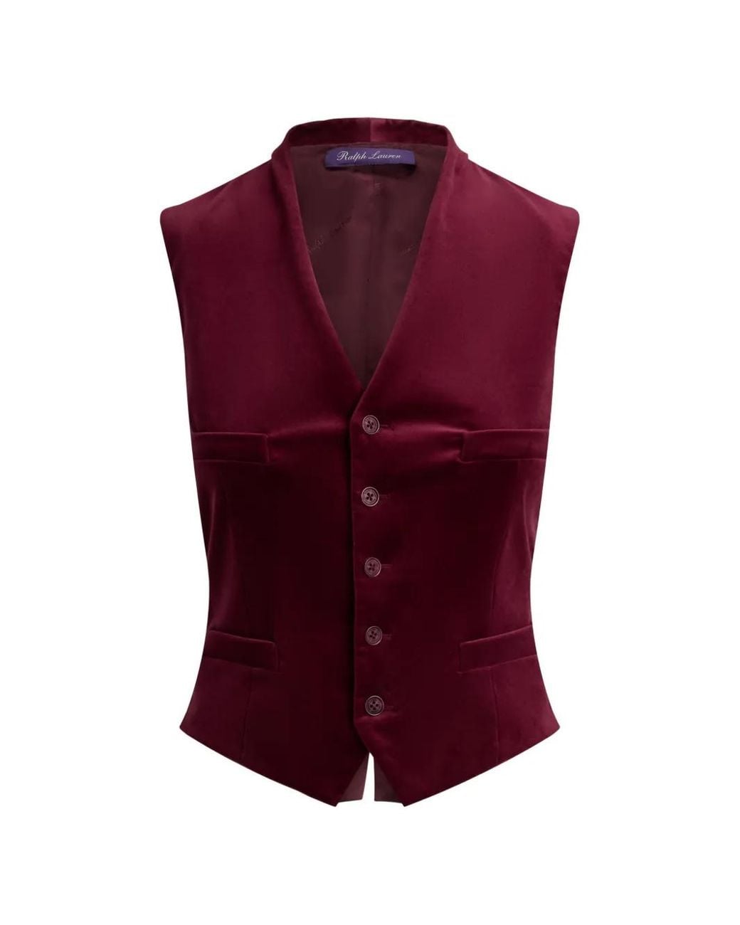 Ralph Lauren Purple Jaiden Velvet Waistcoat