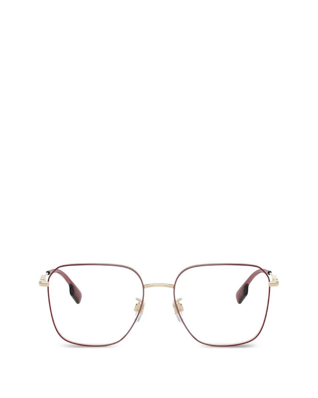 Burberry White Brille Mit Eckigem Gestell