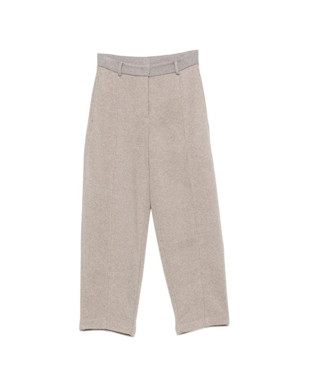 Panicale White Straight-Leg Trousers