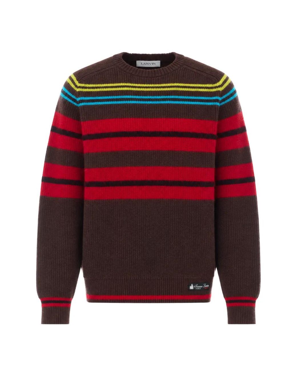 Lanvin Red Striped Sweater for men