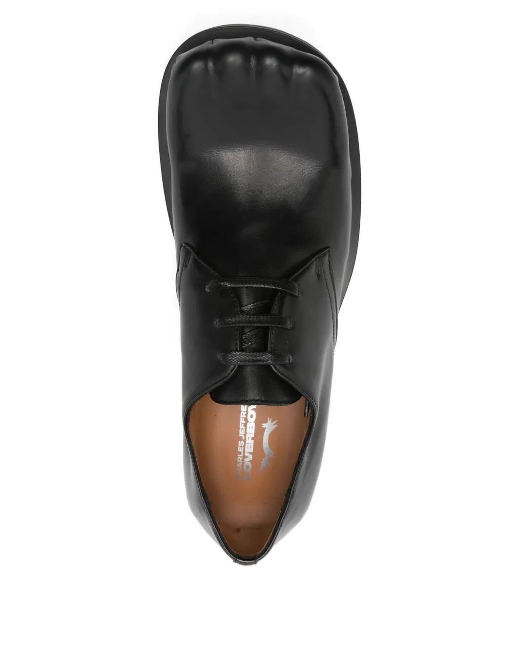 Charles Jeffrey Black 45Mm Moggies Leather Derby Shoes