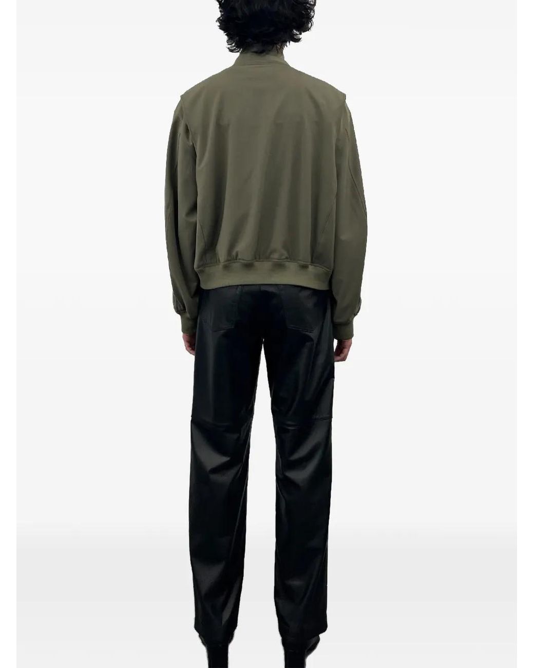 TONYWACK Green Zip-Up Flap-Pocket Jacket for men