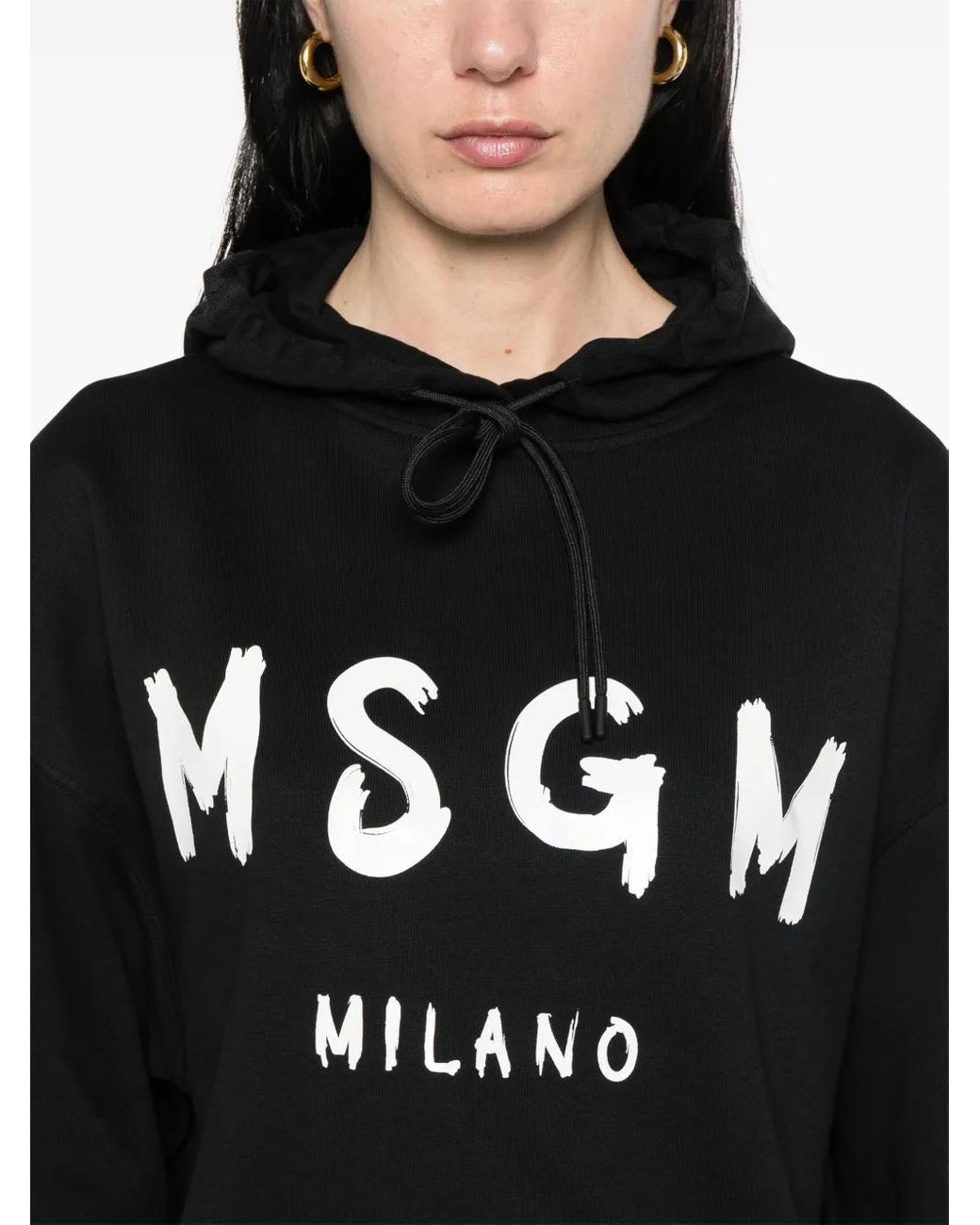 MSGM Hoodie Met Logoprint in het Black