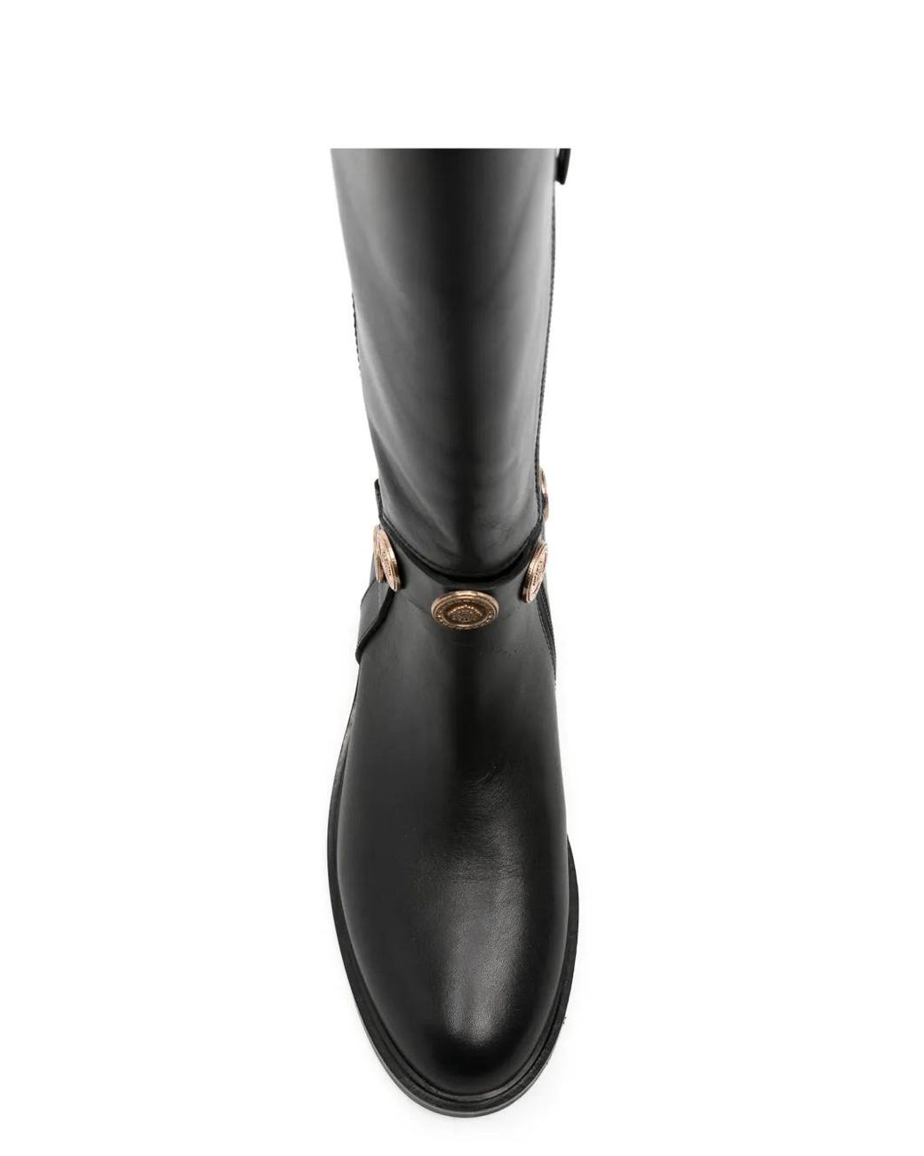 ADRIANNA FERETTI Black Medallion-Embellished Boots