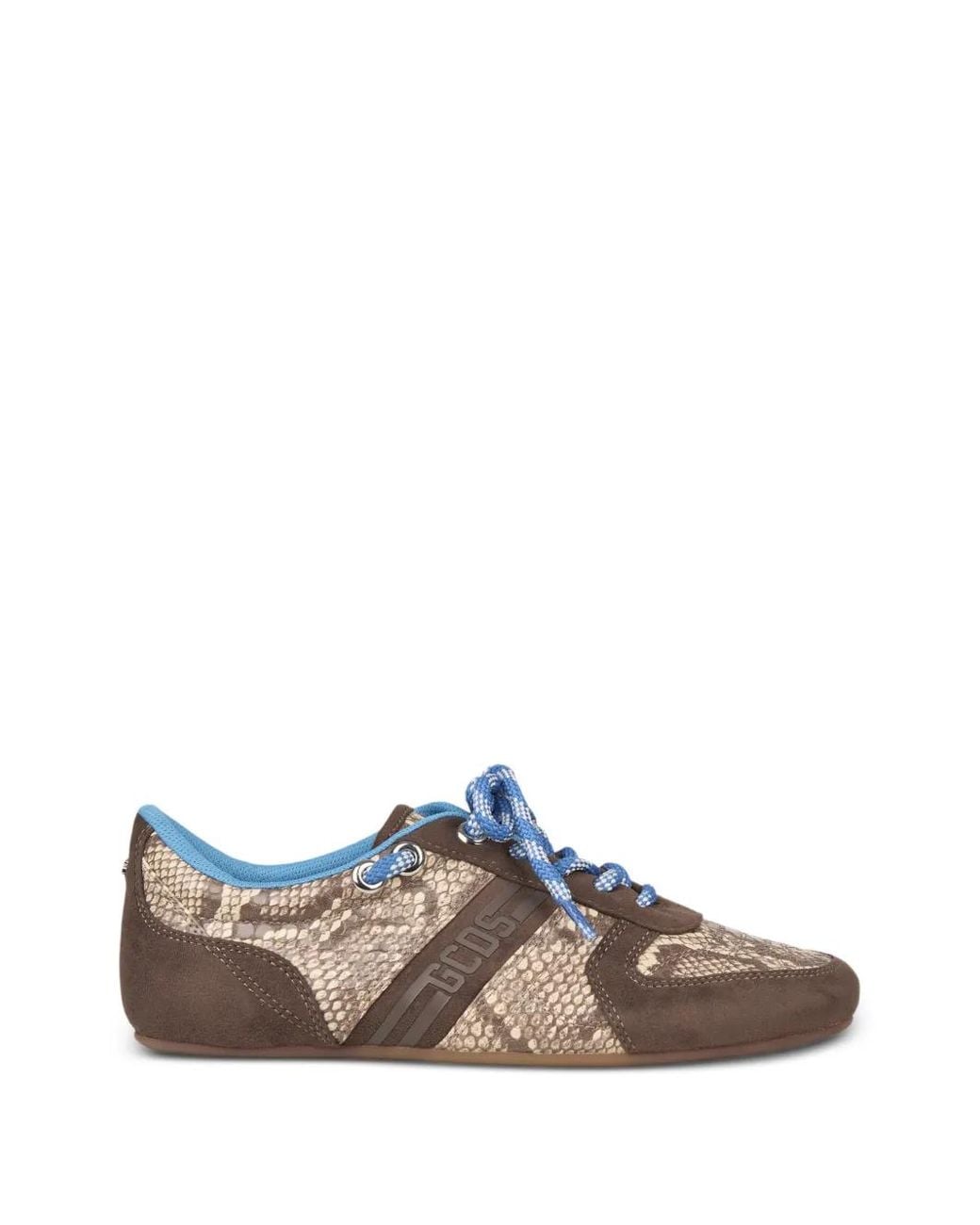 Gcds Brown Snakeskin-Print Sneakers