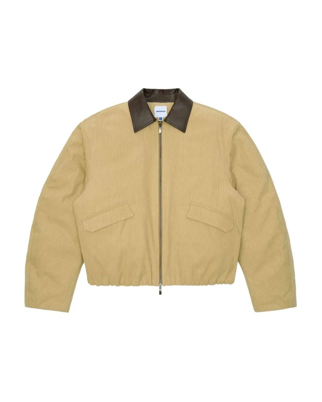 Adererror Natural Contrast-Collar Long-Sleeve Jacket