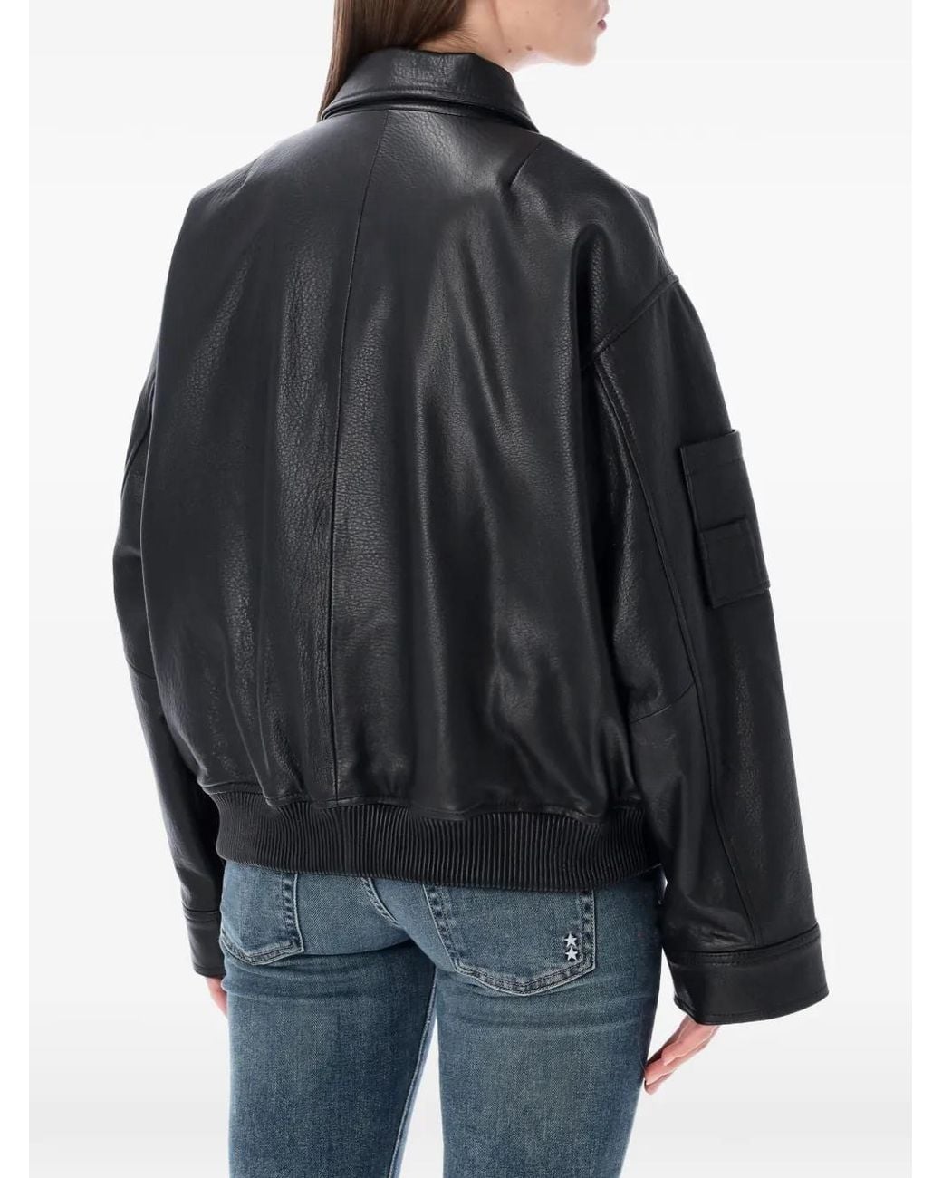 S.W.O.R.D Black Bomber Leather Jacket