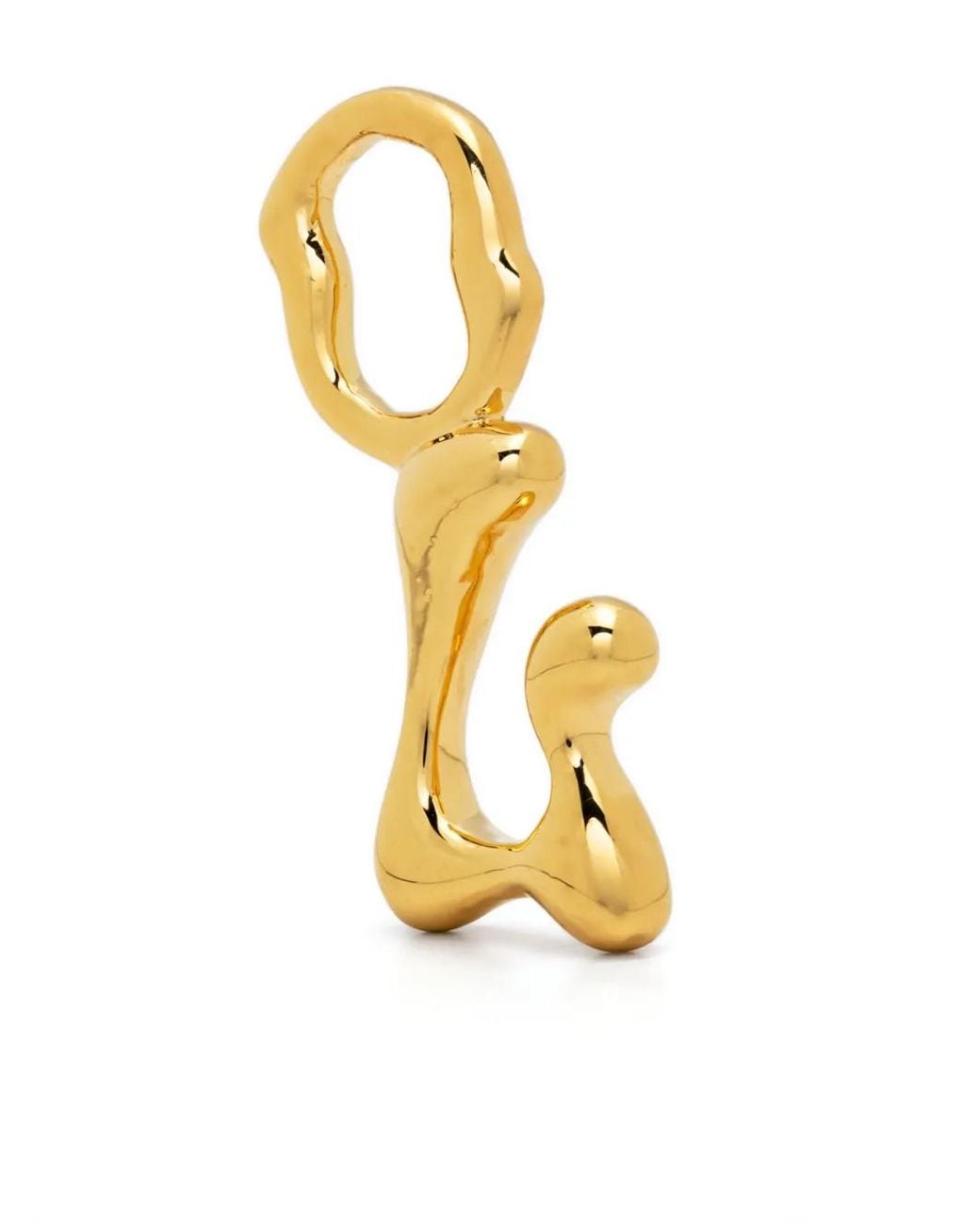 Maria Black Metallic Fluent Letter L Pendant