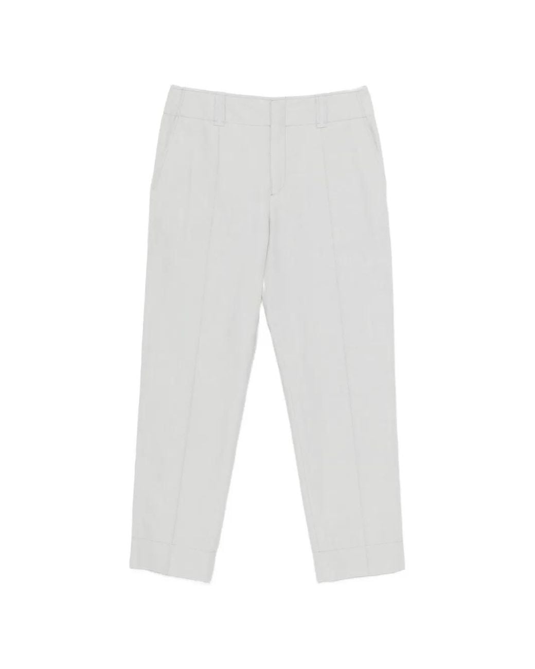 Chloé White Straight-Leg Trousers