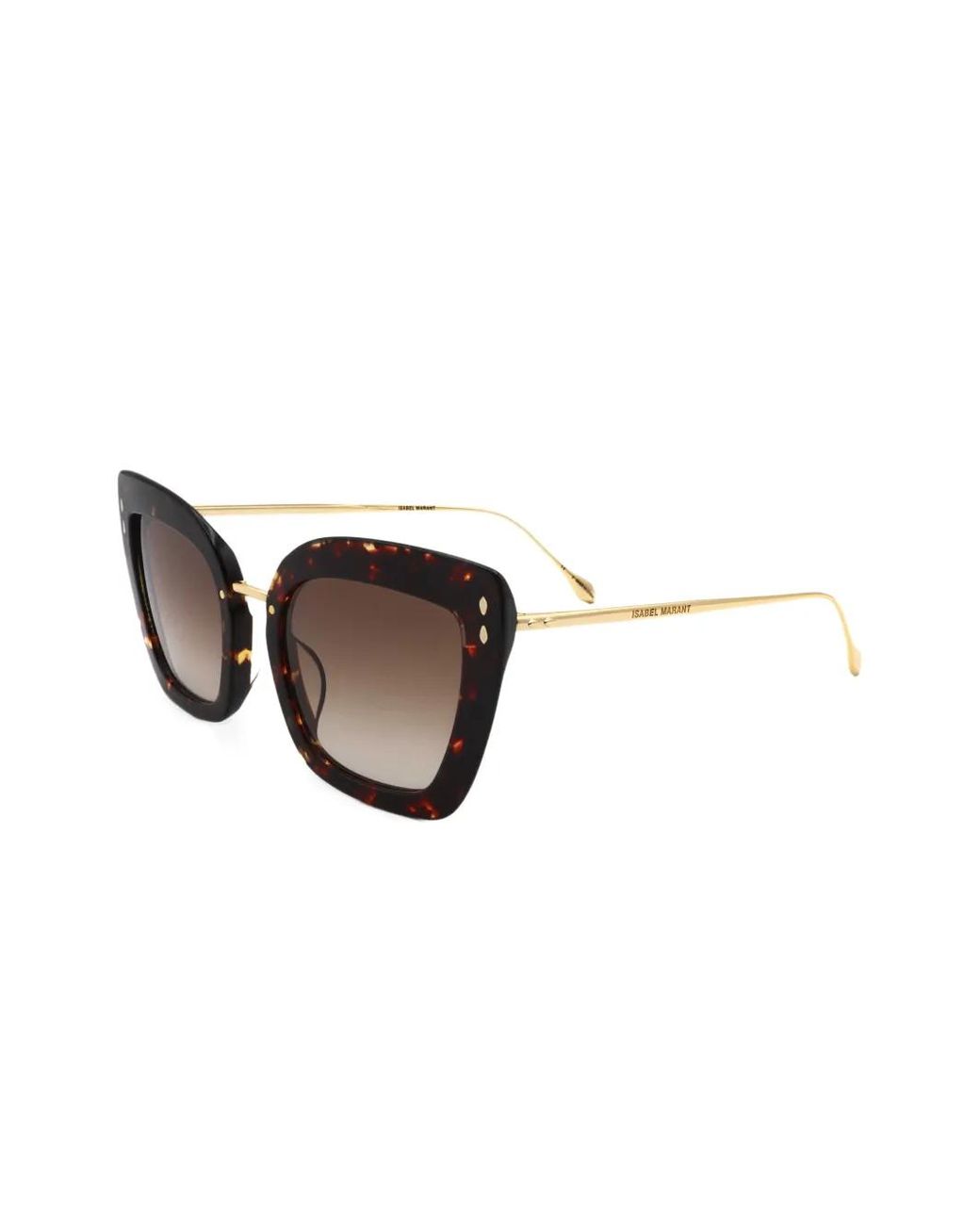 Isabel Marant Brown Tortoiseshell-Effect Square-Frame Sunglasses