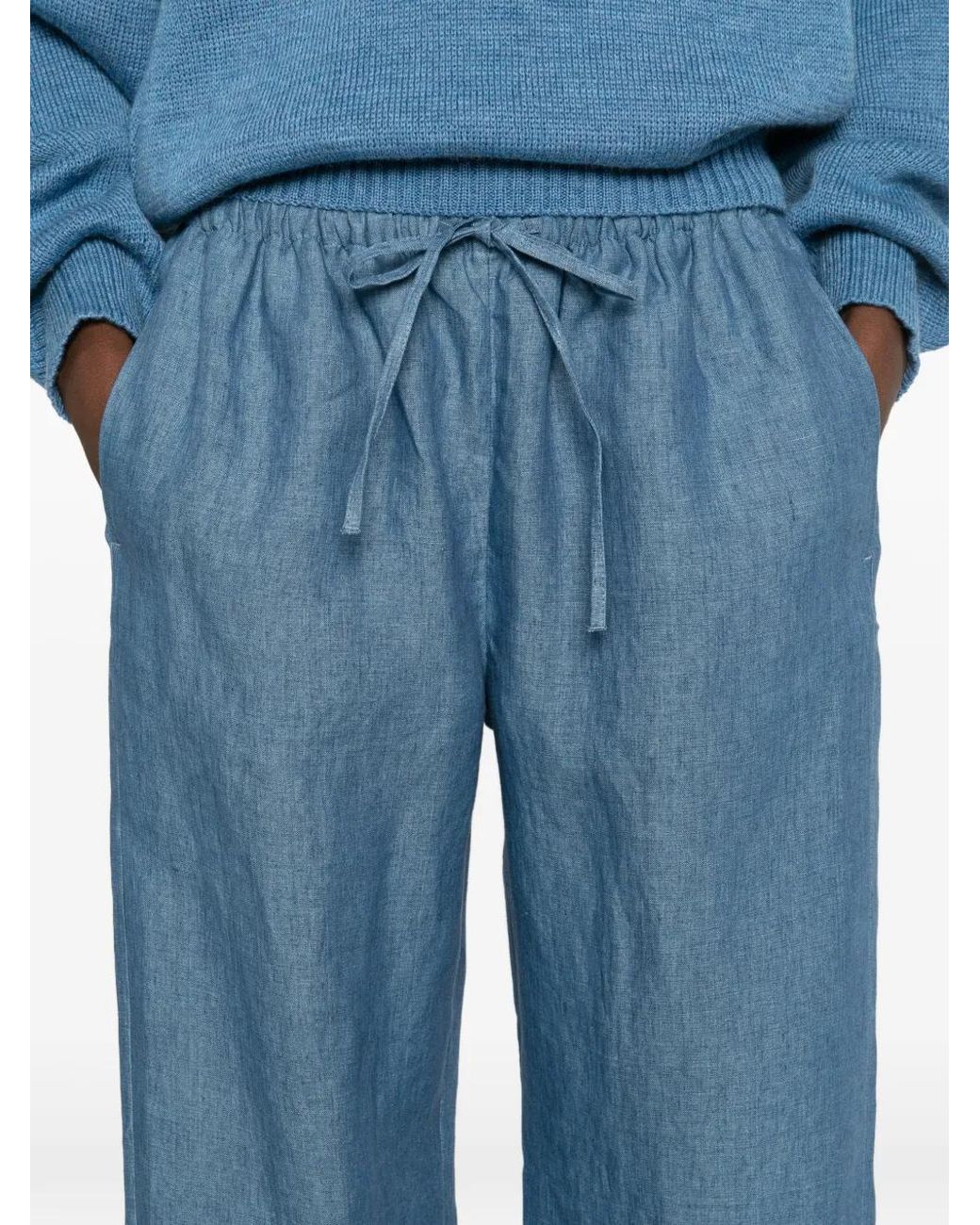Rohe Blue Drawstring Palazzo Pants