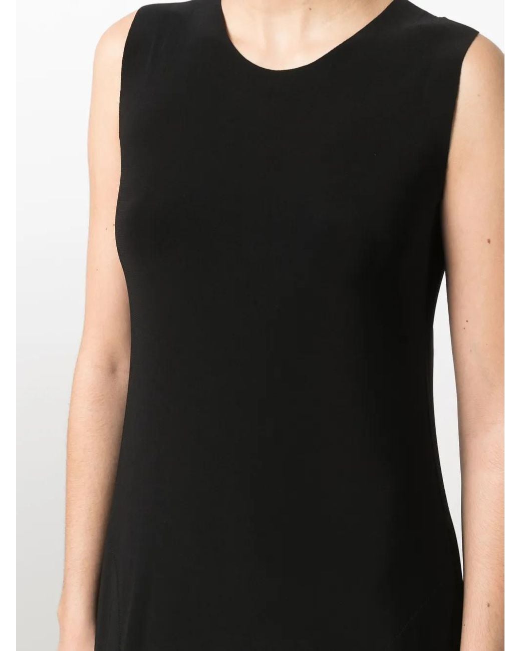Norma Kamali Black Sleveless Long Dress