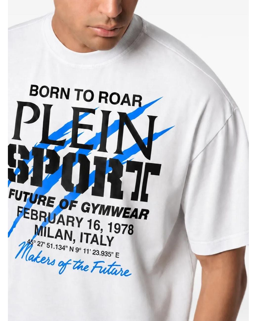 Philipp Plein White Logo-Print T-Shirt for men
