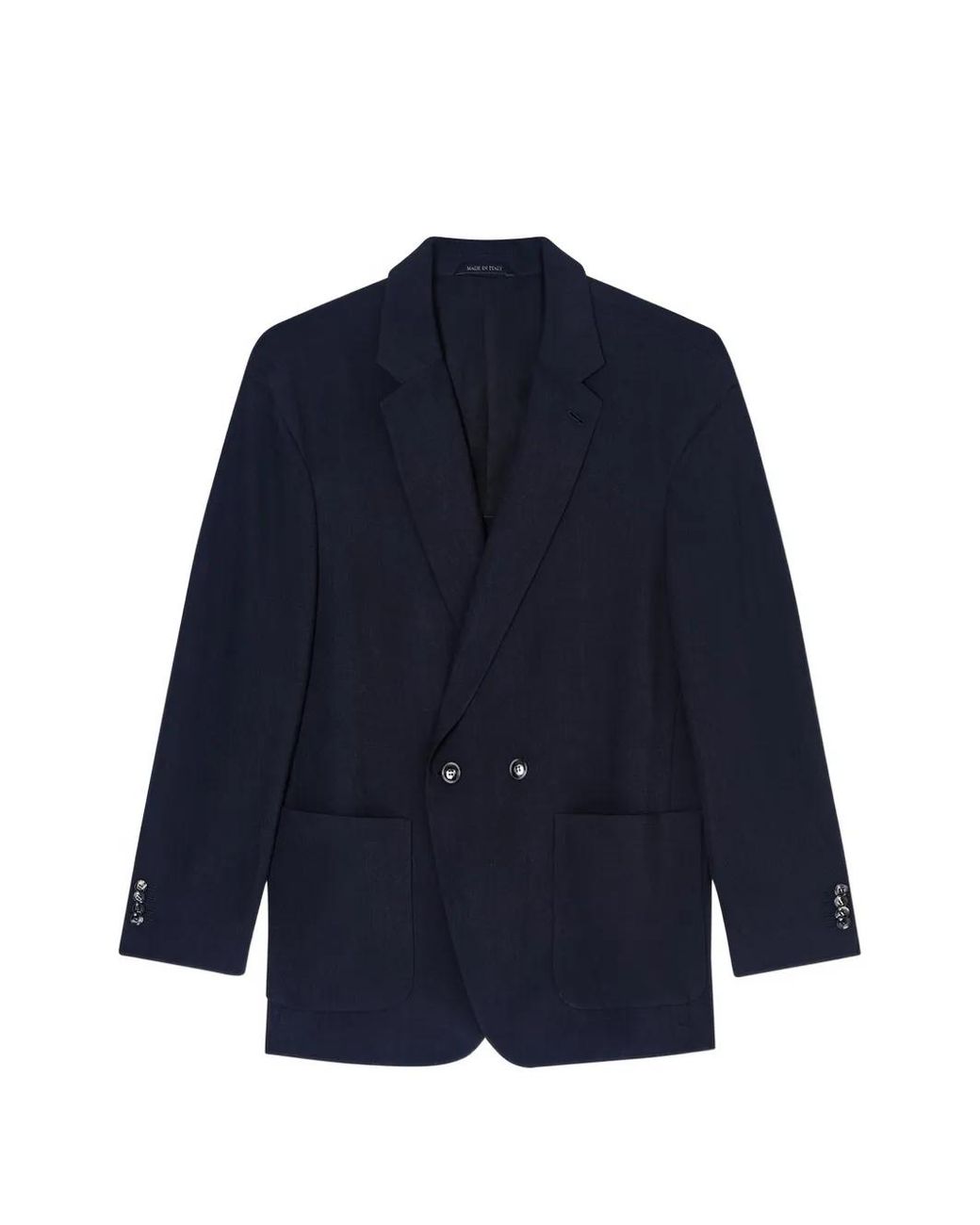 Giorgio Armani Blue Double-Breasted Coat for men