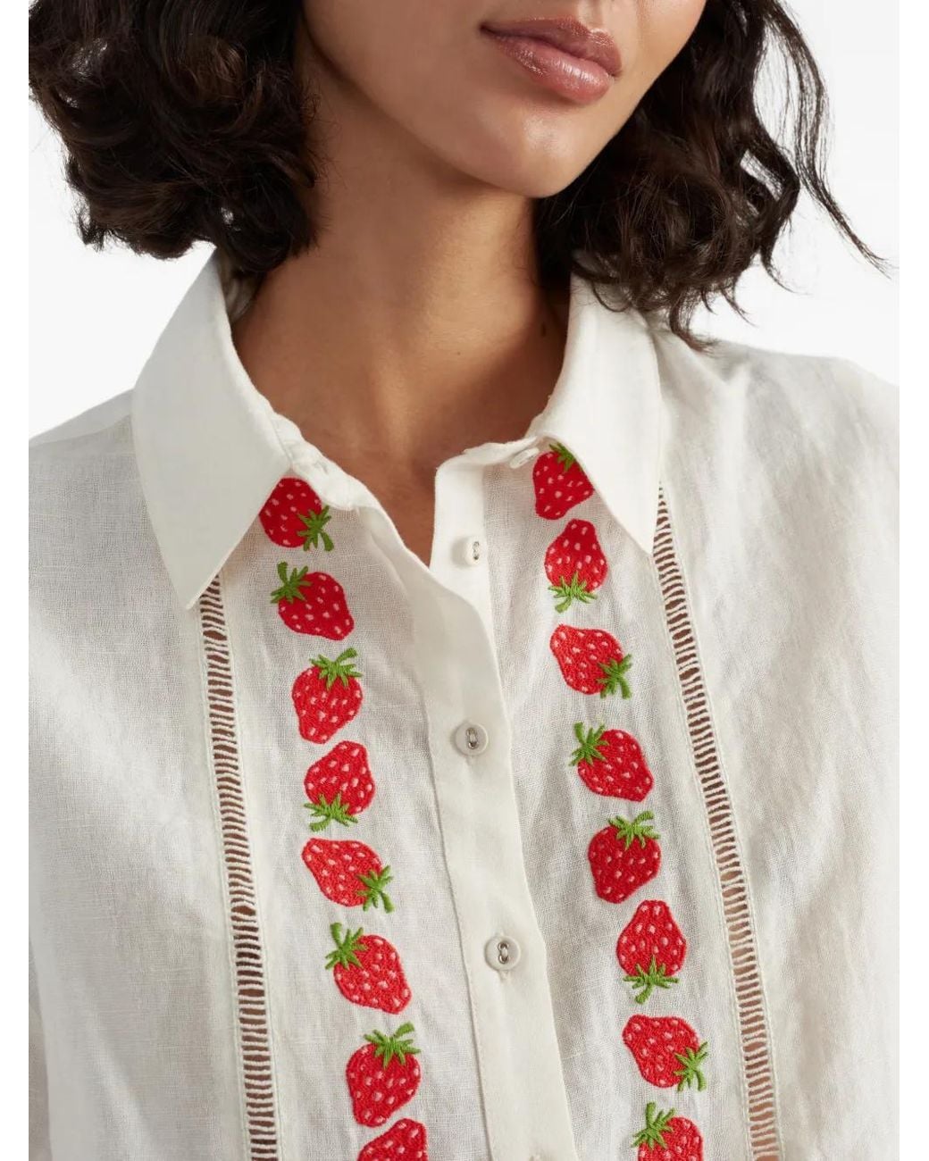 Chinti & Parker White Strawberry Shirt