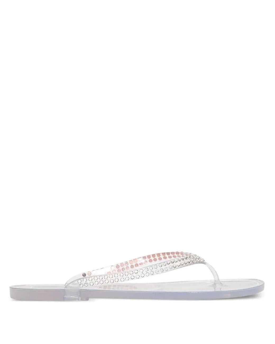 Christopher Esber White Jo Crystal Flip Flops
