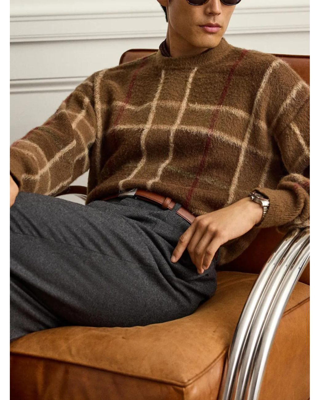 Ralph Lauren Brown Pull À Carreaux for men