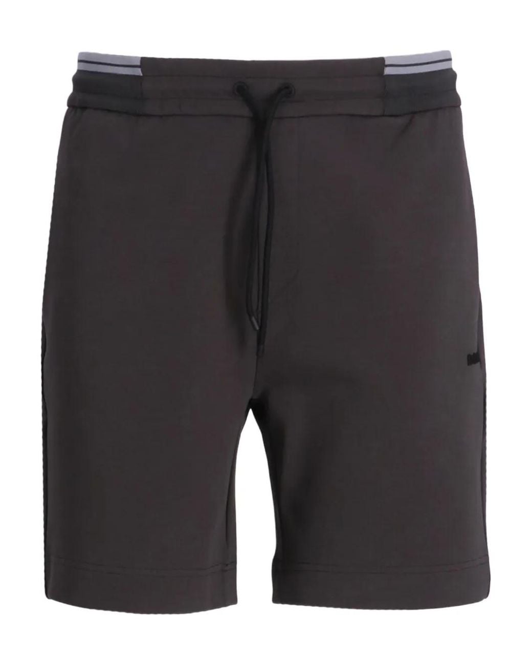 Boss Gray Drawstring-Waist Shorts for men