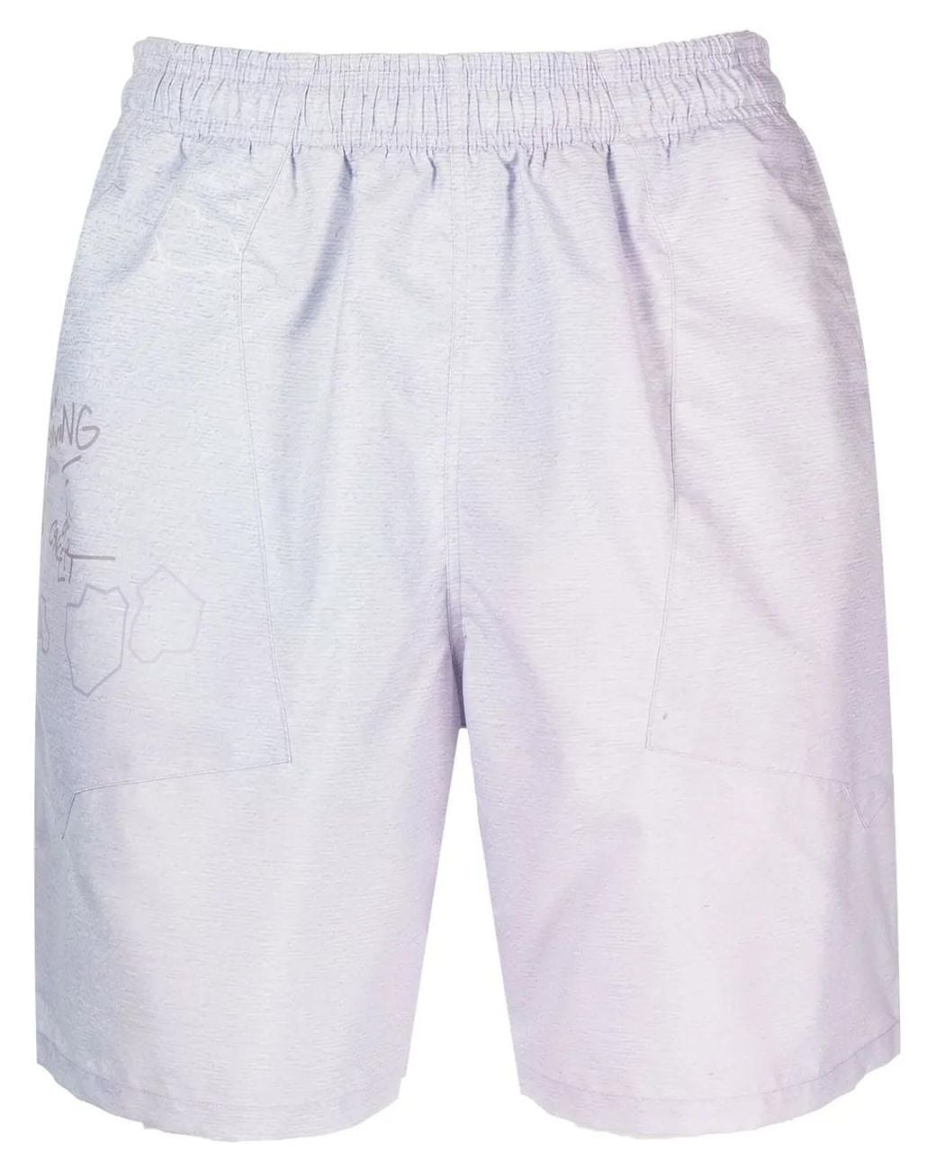 Objects IV Life Blue Graphic-Print Shorts for men