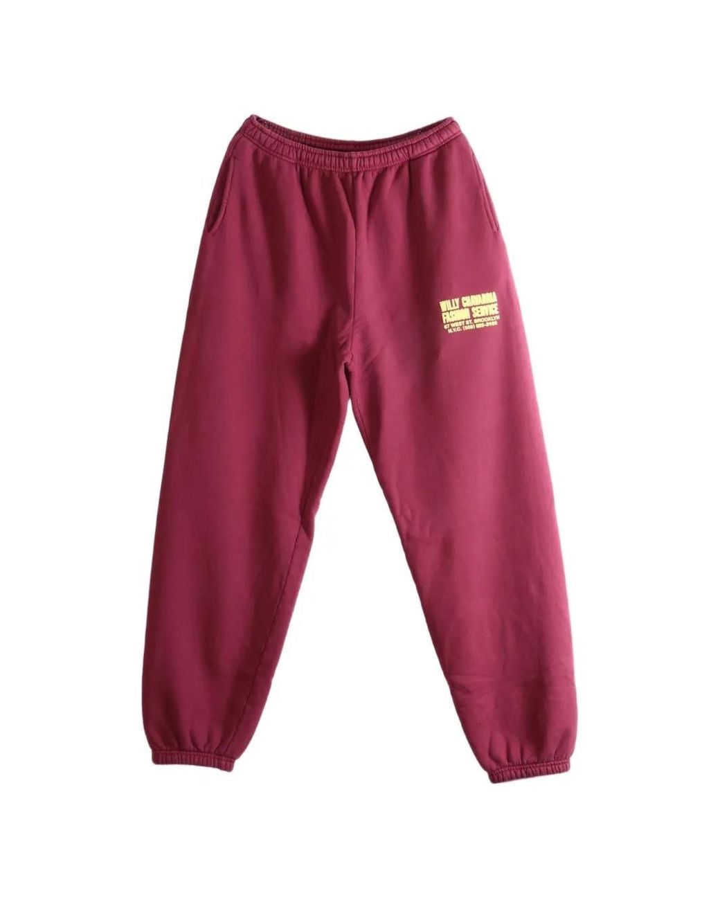 Willy Chavarria Red Logo-Print Track Pants