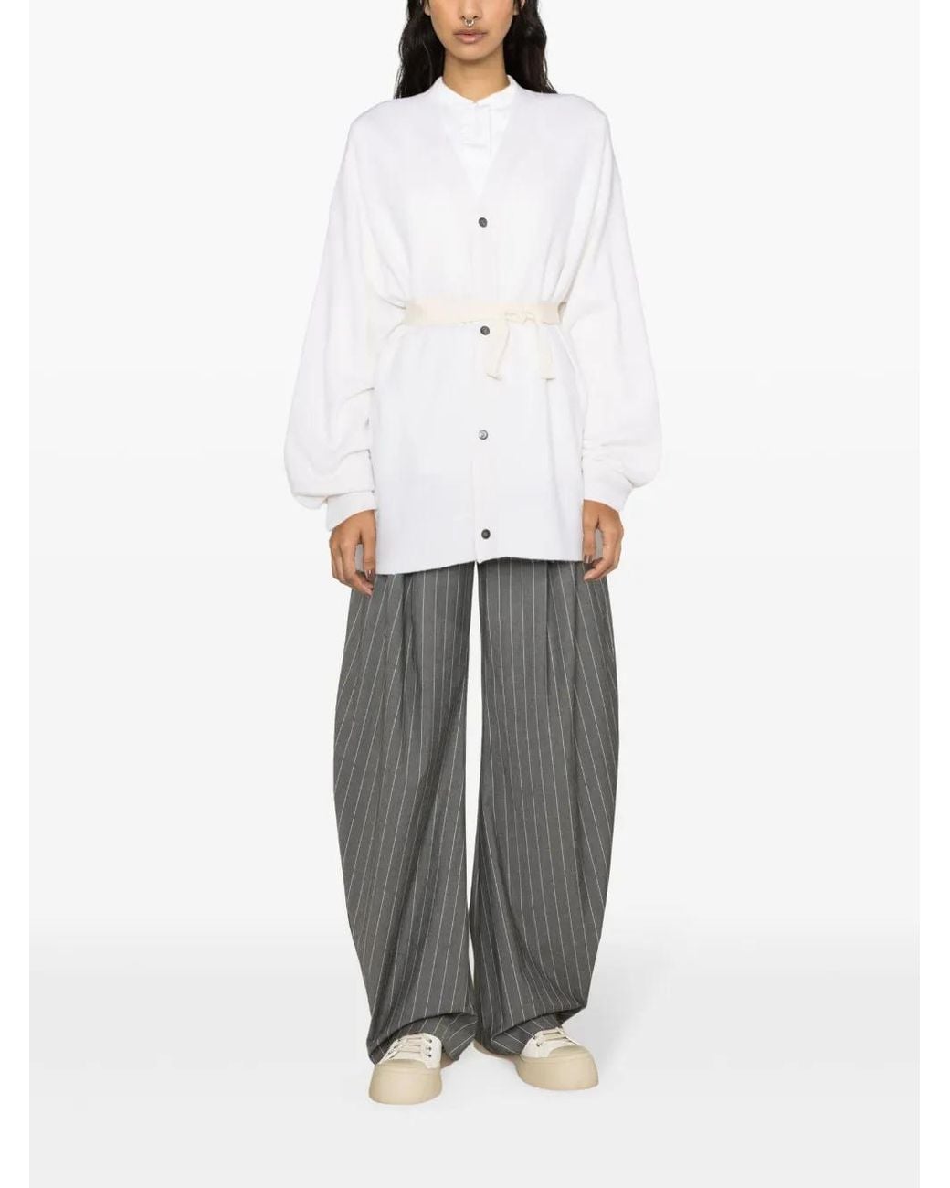 Sofie D'Hoore White Mask Belted Cardi Coat