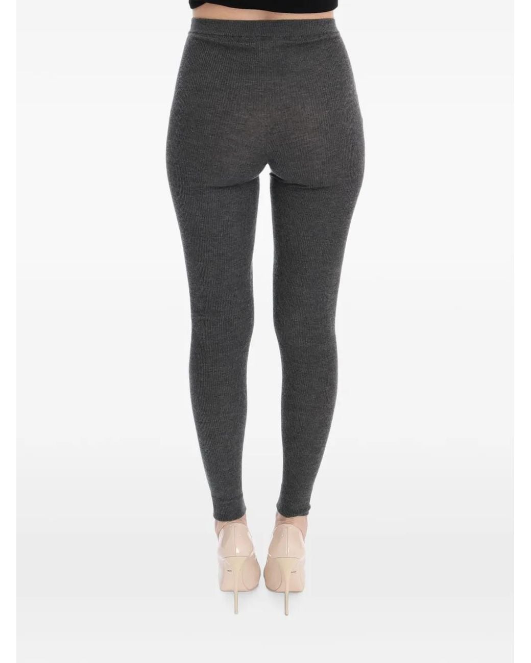 Dolce & Gabbana Gray Ribbed-Knit Trousers