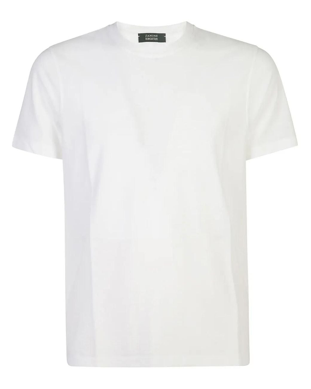 Zanone White Crew-Neck T-Shirt for men