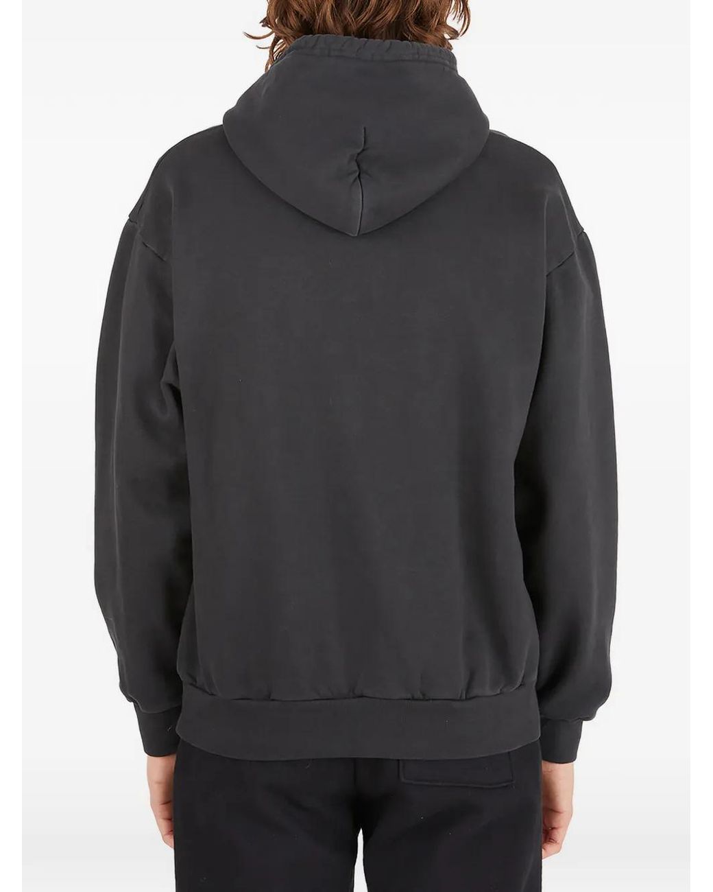 One Of These Days Gray Graphic-Print Cotton Hoodie for men