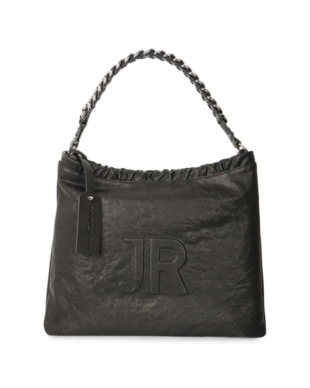 John Richmond Black Chain-Link Shoulder Bag
