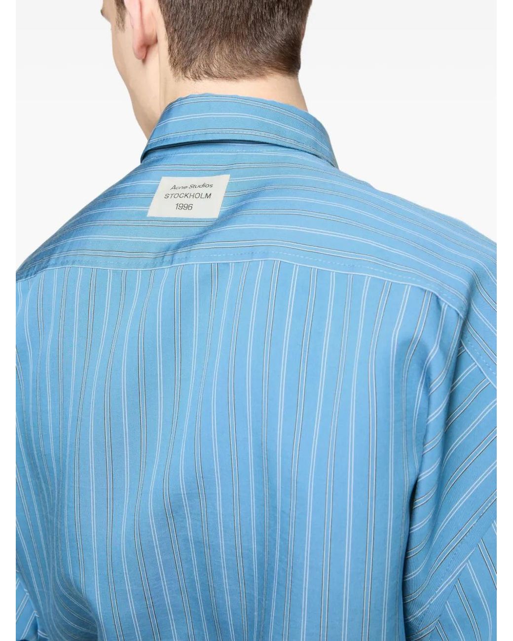 Acne Blue Cotton Shirt for men