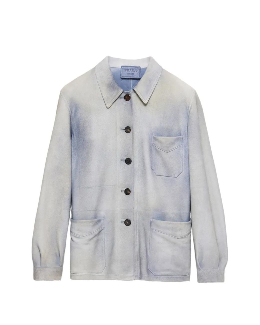 Prada Gray Suede Caban Jacket