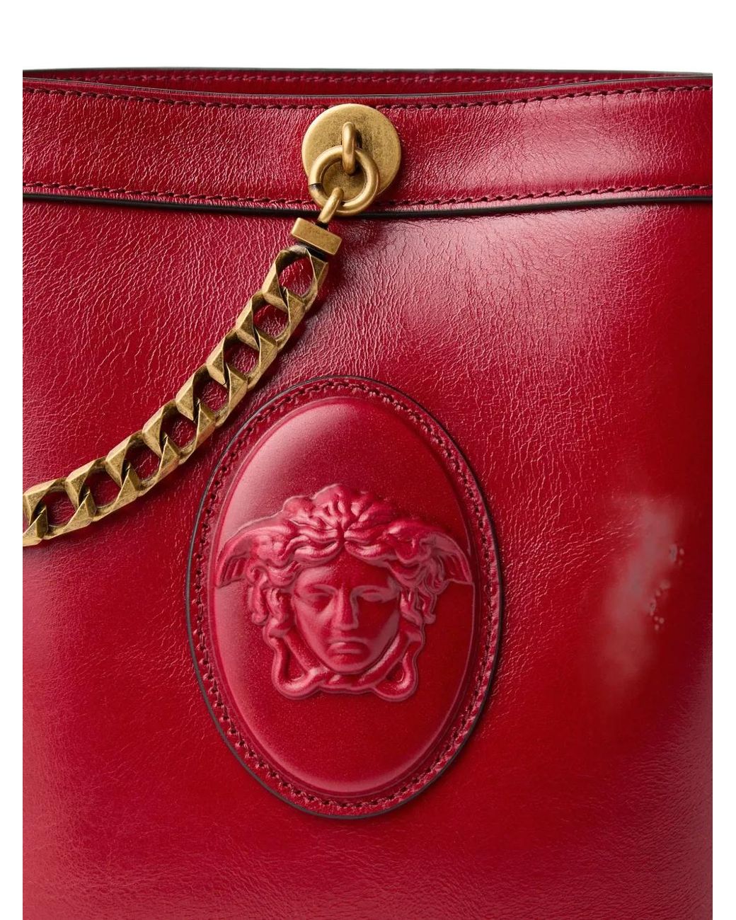 Versace Red Mini Sac Seau Pivot