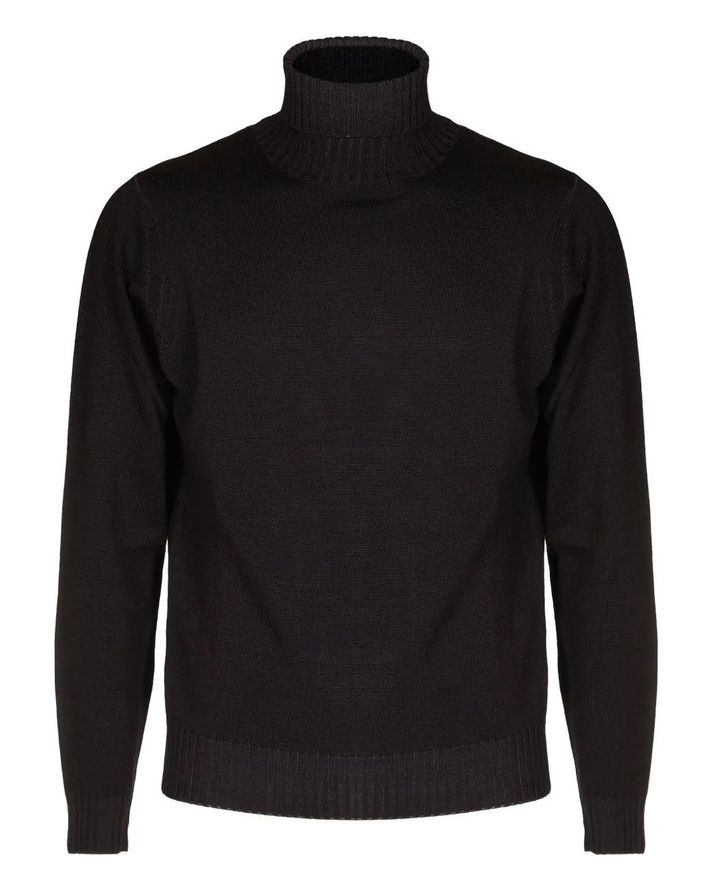 FILIPPO DE LAURENTIIS Black Roll-Neck Sweater for men