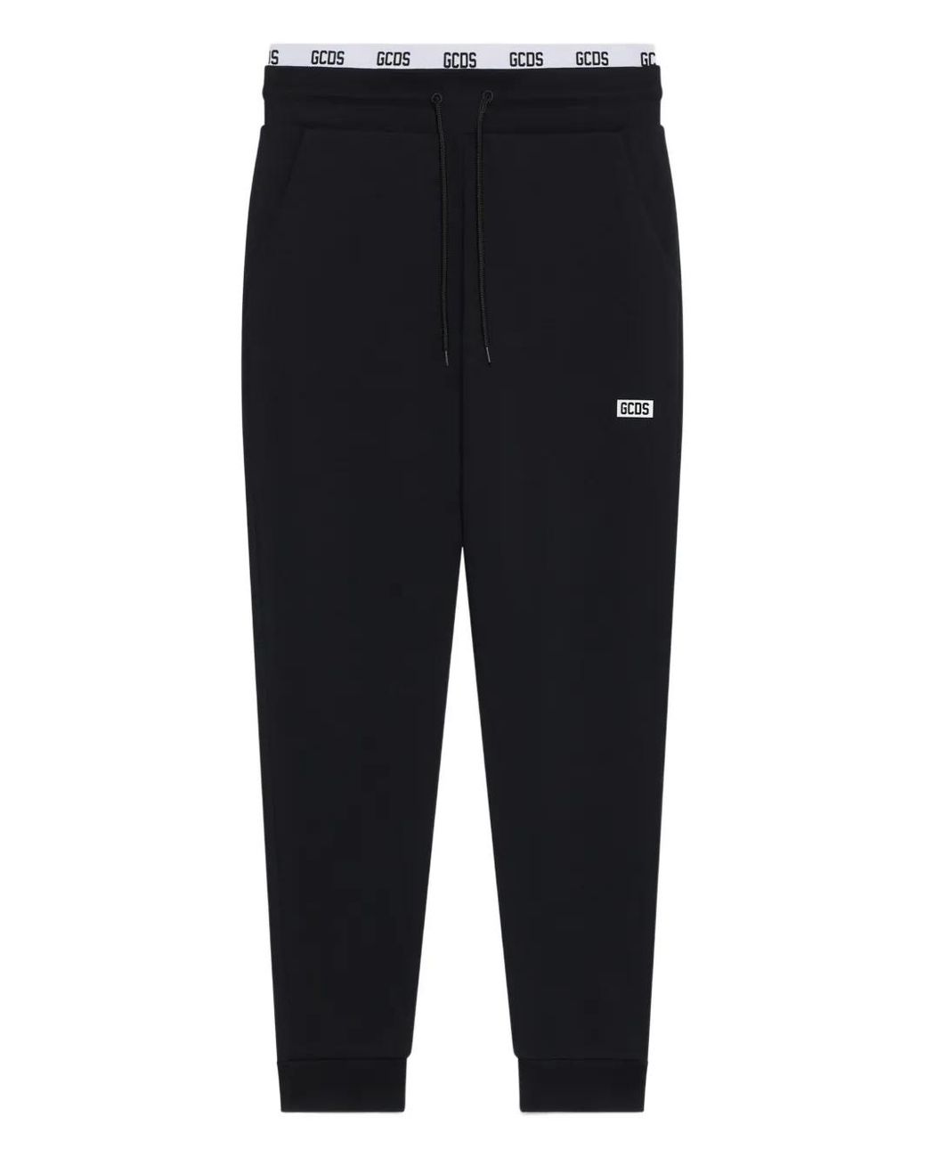Gcds Black Drawstring-Waist Pants for men