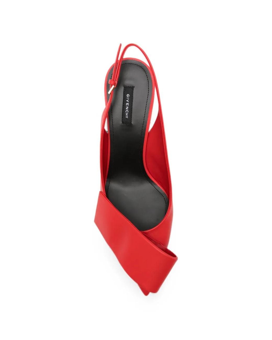 Givenchy Red Twisted Ribbon Slingbacks Pumps