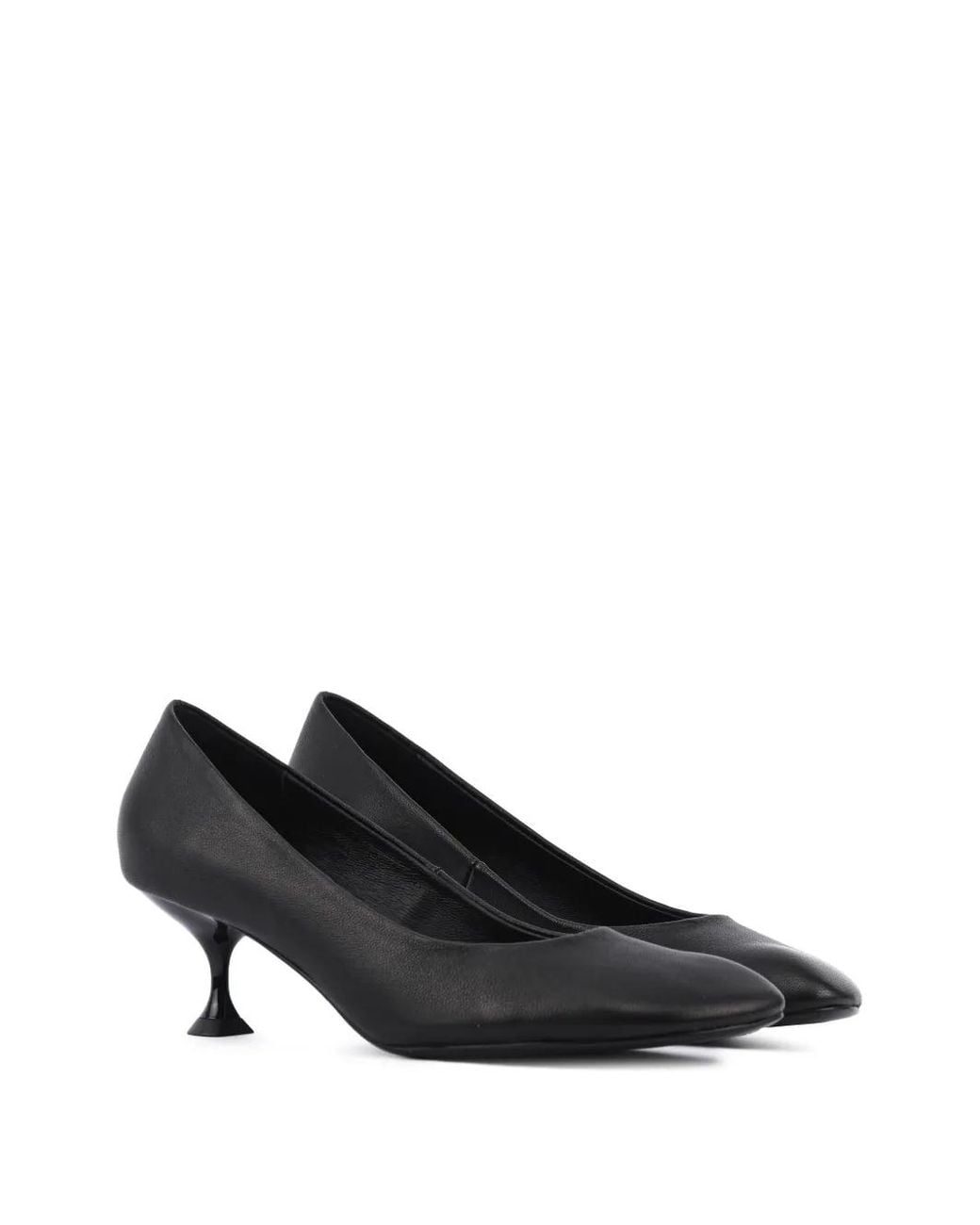 Lola Cruz Black Nami Leather Pumps