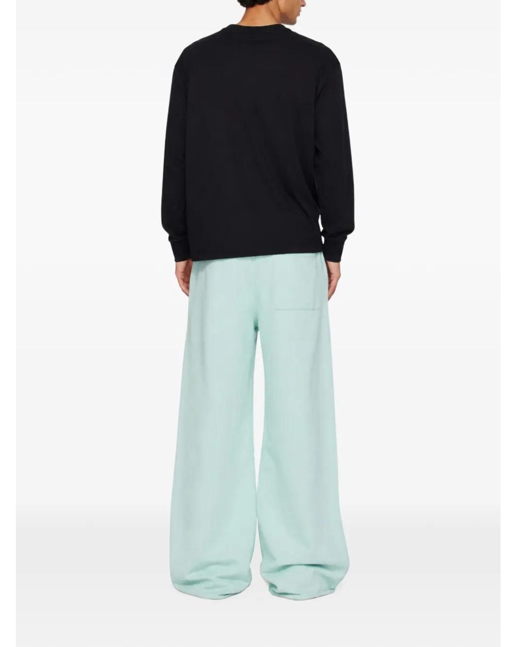 MM6 by Maison Margiela Blue Wide-Leg Track Pants for men