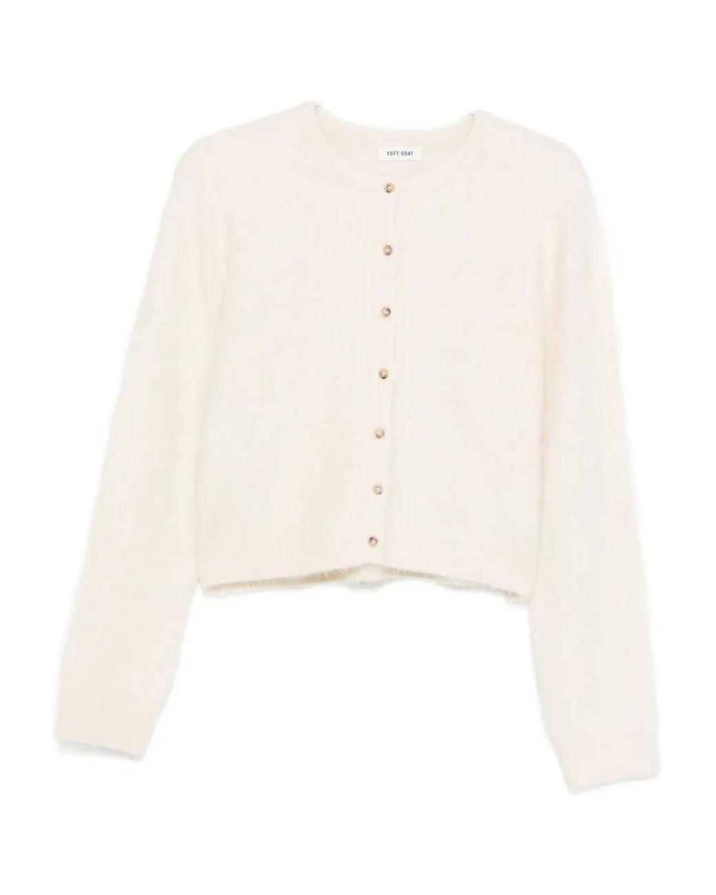 Soft Goat White Knitwear Cardigan