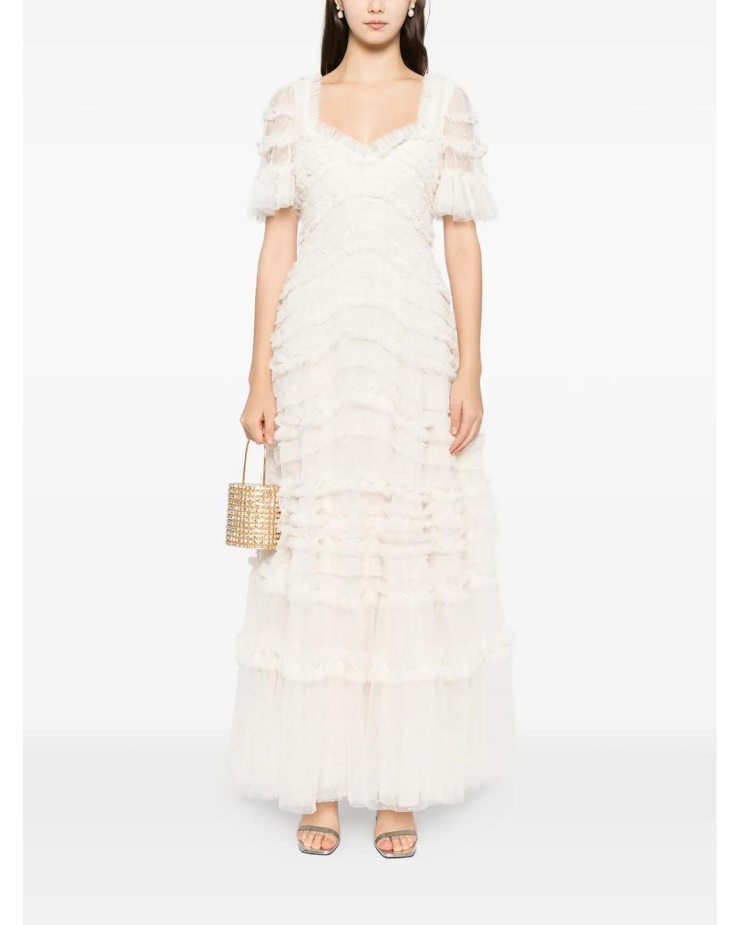 Needle & Thread White Amara Gown