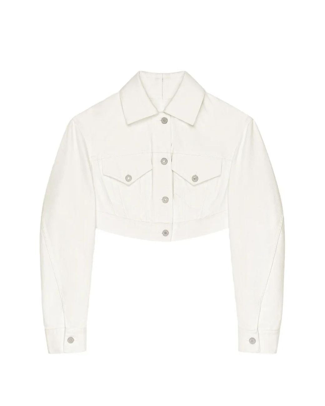 Givenchy White Cropped Open Back Jacket