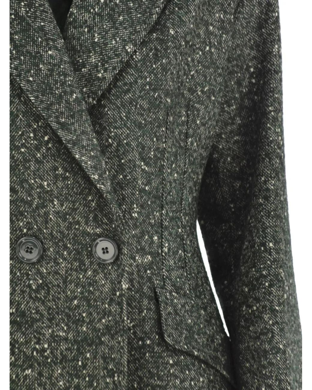 Max Mara Black Double-Breasted Bouclé Blazer