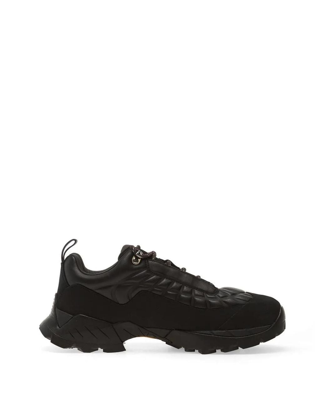 Roa Black Katharina Skeletal Leather Sneakers