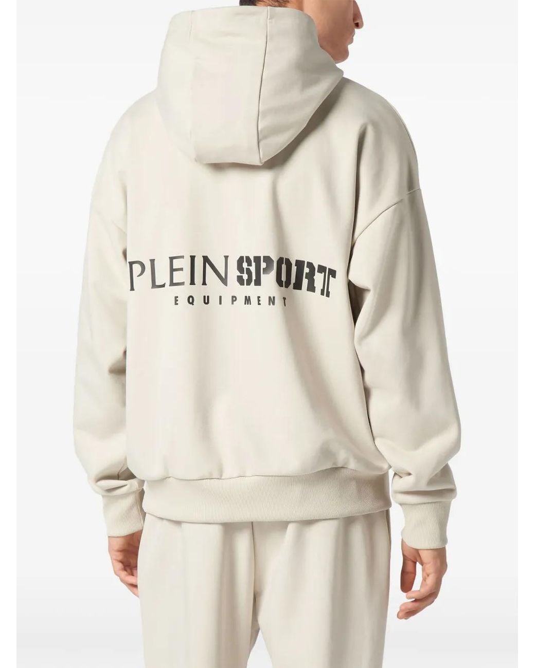 Philipp Plein Natural Logo-Print Hoodie for men