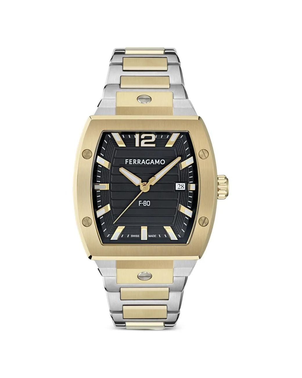 Ferragamo Metallic F80 Tonneau 42Mm Watch for men