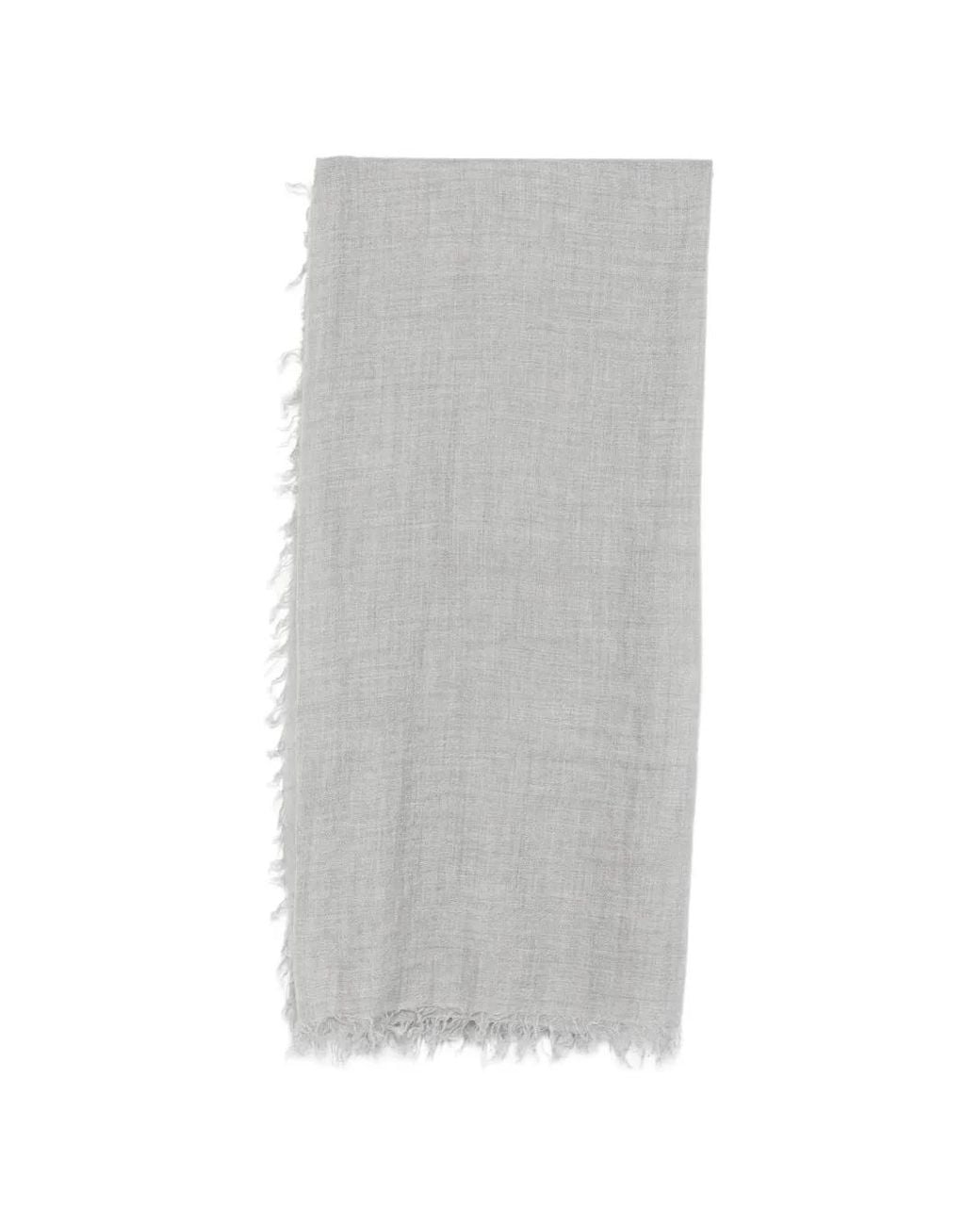 Faliero Sarti Gray Enrica/M Frayed Scarf