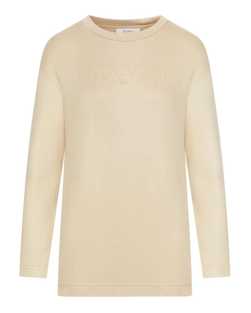 Sudadera Con Logo En Relieve Max Mara de color Natural