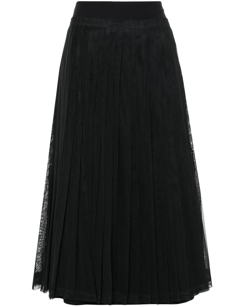 Fabiana Filippi Black Pleated Midi Skirt