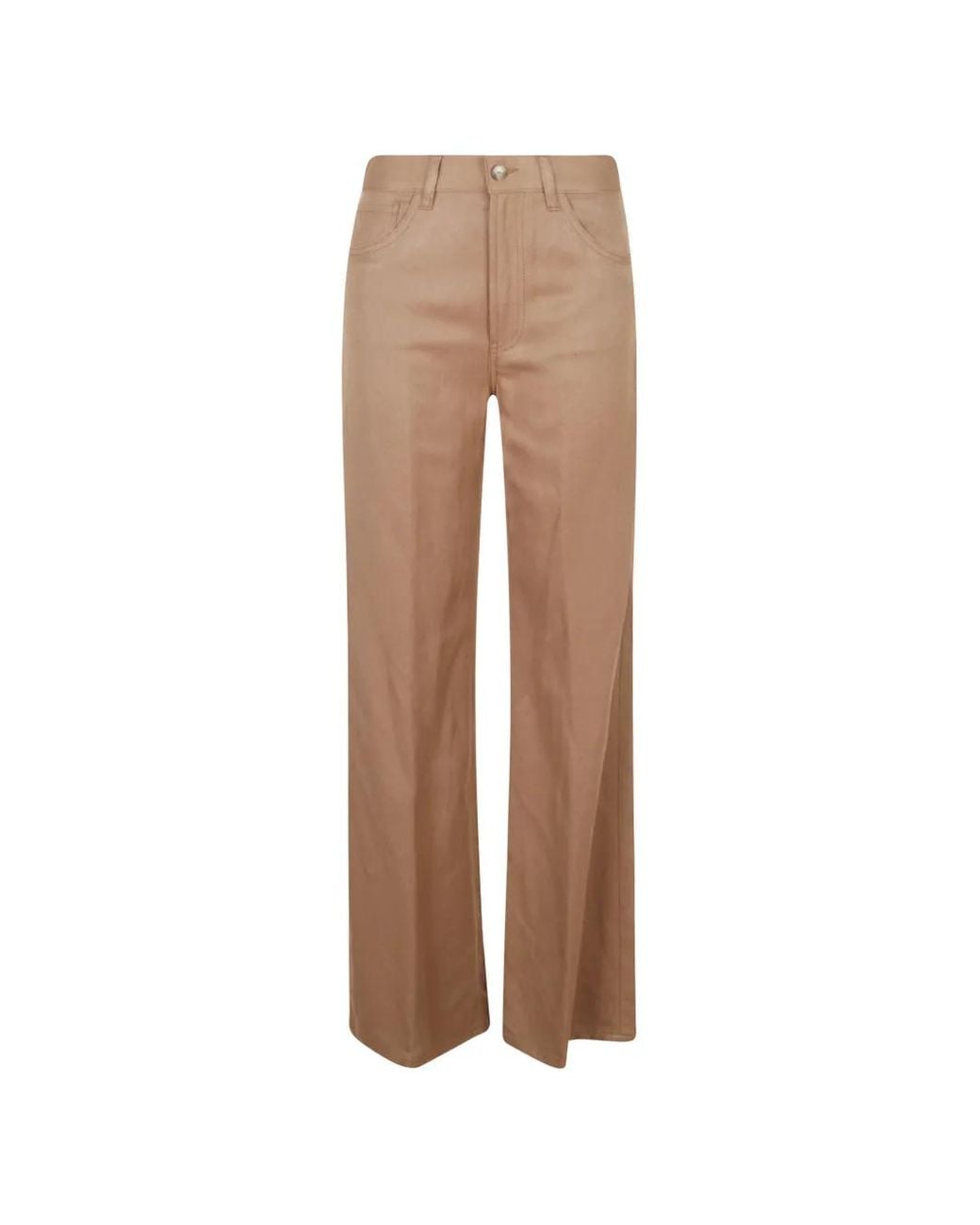 Dondup Natural Logo-Plaque Wide-Leg Jeans