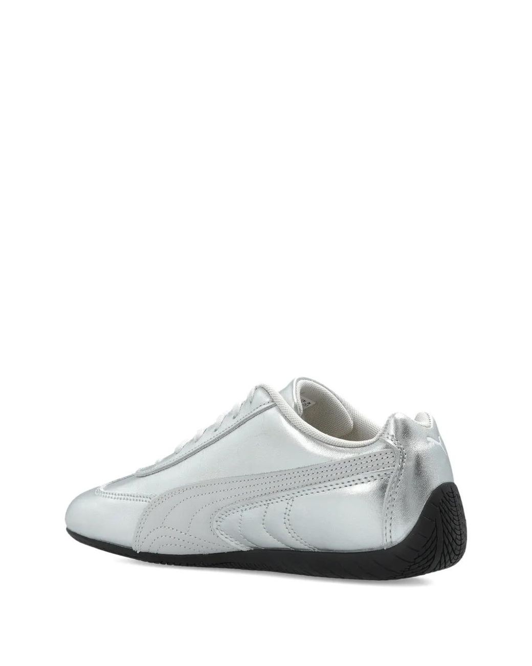 PUMA White Speedcat Leather Panelled Sneakers